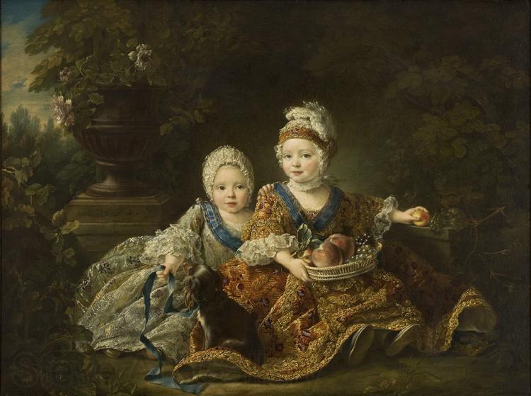 Francois-Hubert Drouais The Duke of Berry and the Count of Provence at the Time of Their Childhood Spain oil painting art